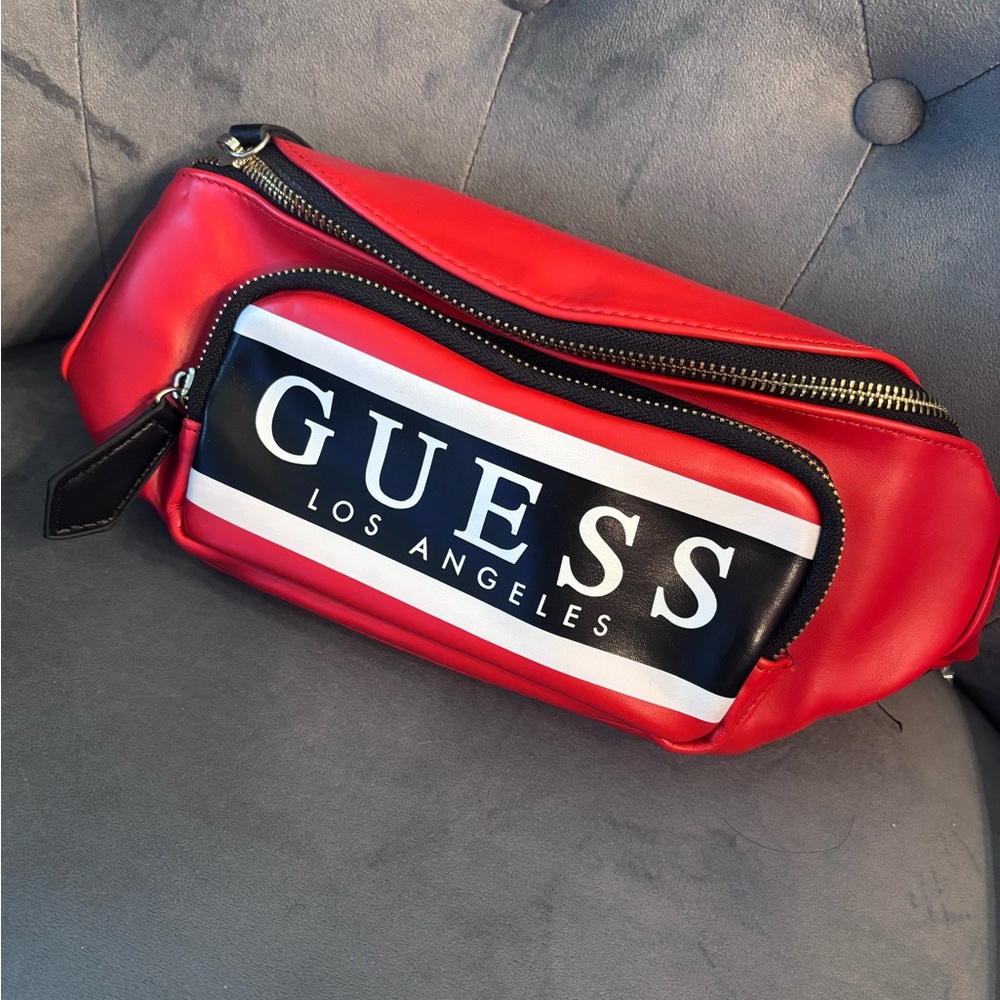 Guess Vibrant Red Belt Bag